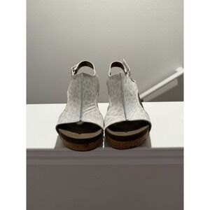 Corkys Boutique White Leopard Print Glitter Peep Toe Sandals Carley's Women's